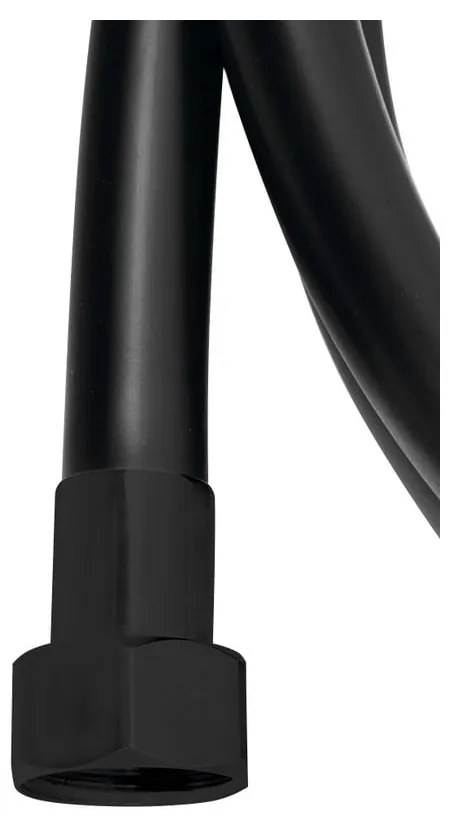 Furtun de duș negru din plastic ø 1 cm Softflex – Sapho