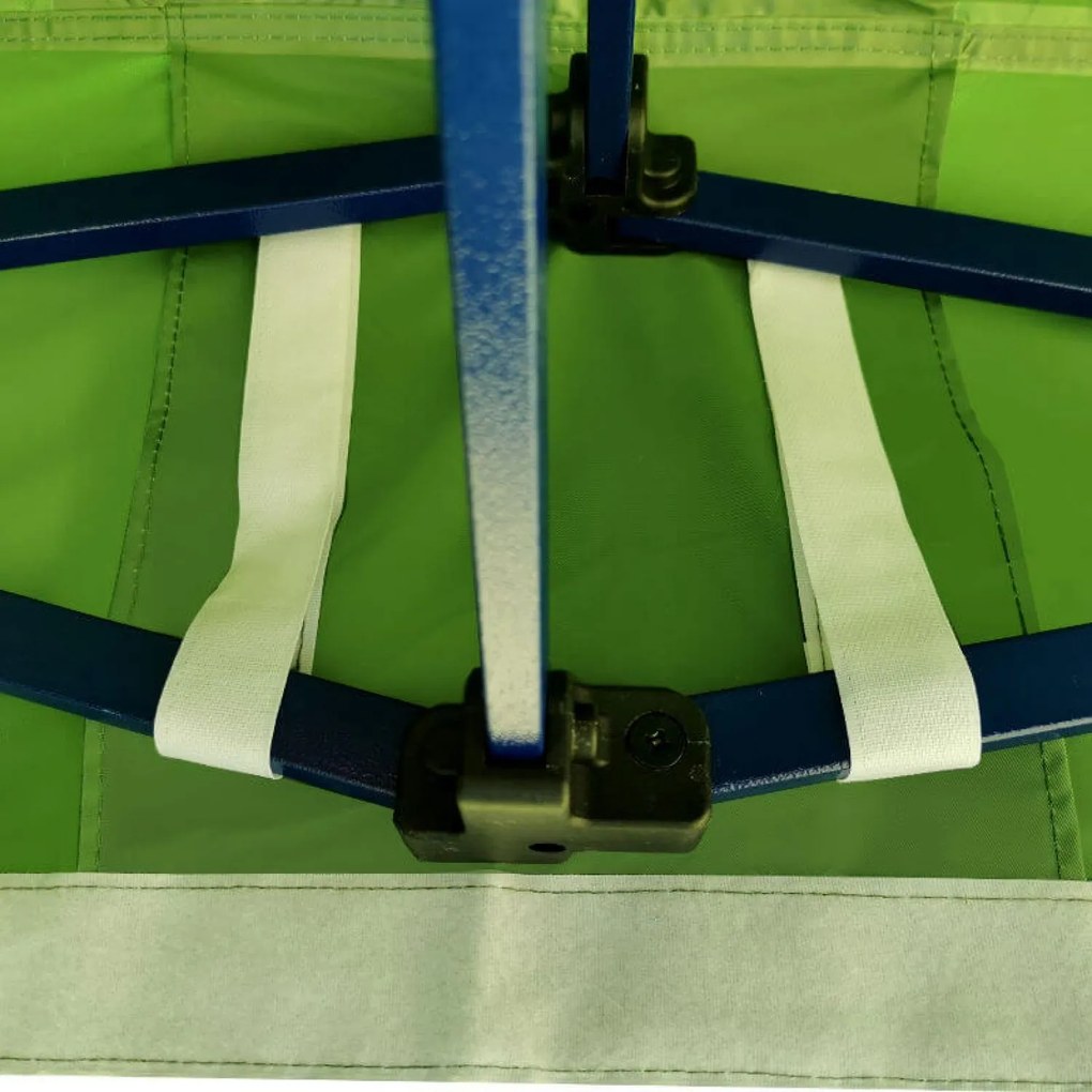 Cort pliabil  rapid 2x3 m (3 pereți): Rezistență din oțel pentru comercianții de piață - cu 3 pereți - Verde