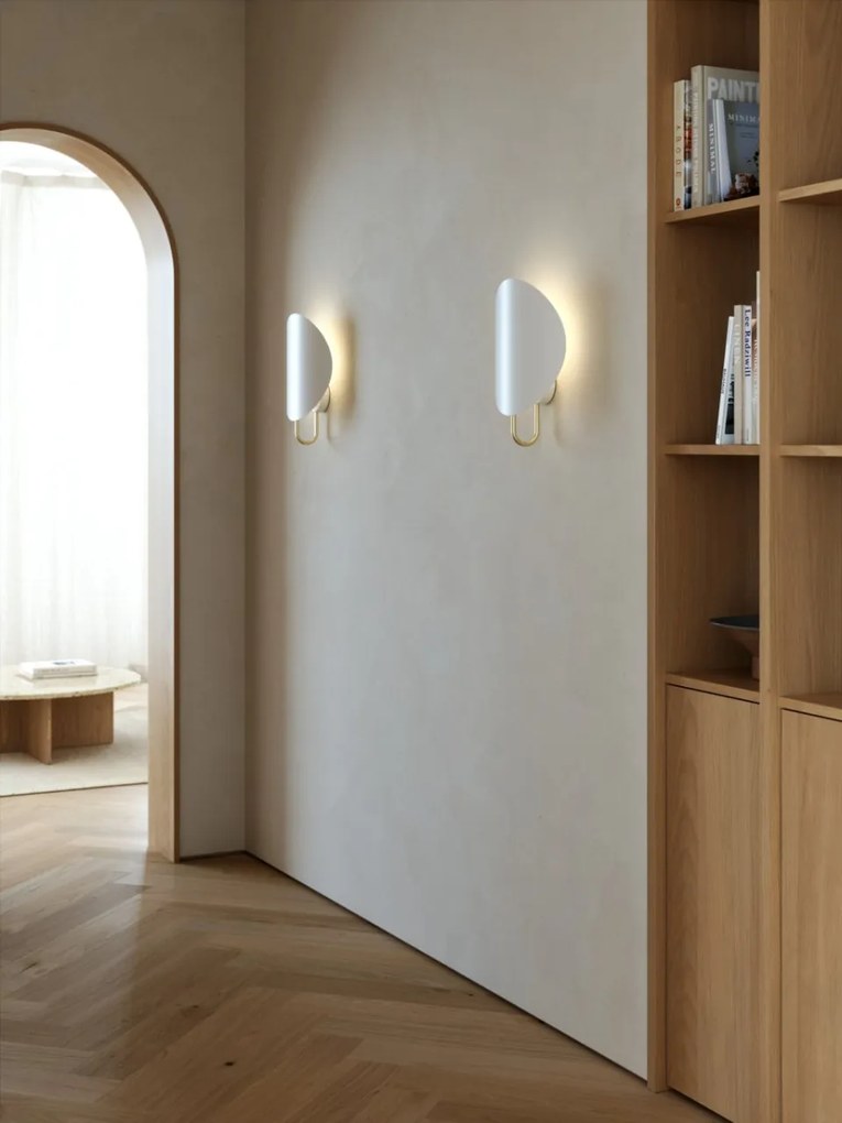 Aplica de perete ambientala design nordic Spargo alb/alama