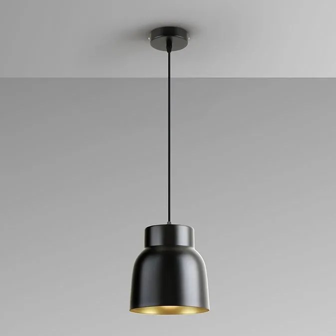 Pendul din metal negru cu auriu Vulcano