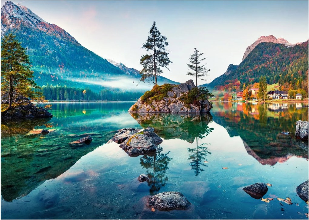 Tablou - Lacul Hintersee, Alpii Bavarezi, Austria (70x50 cm)