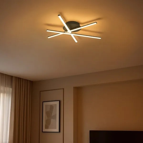 Plafonieră LED STICK/12W/230V negru