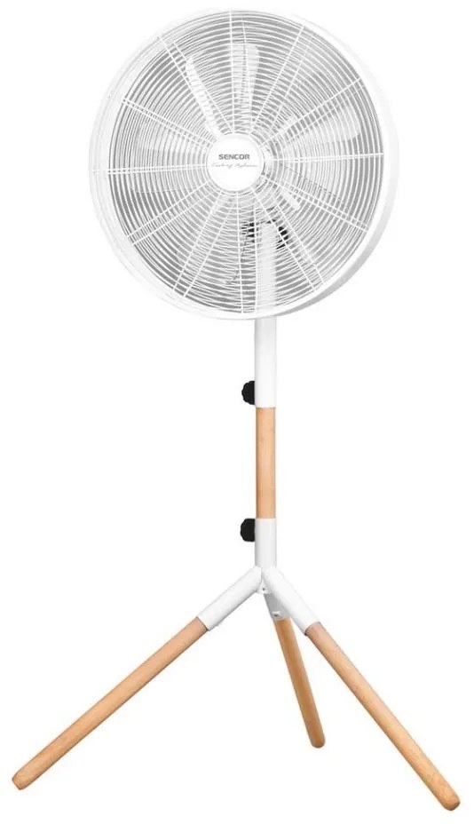 Ventilator cu suport Sencor 50W/230V alb/fag
