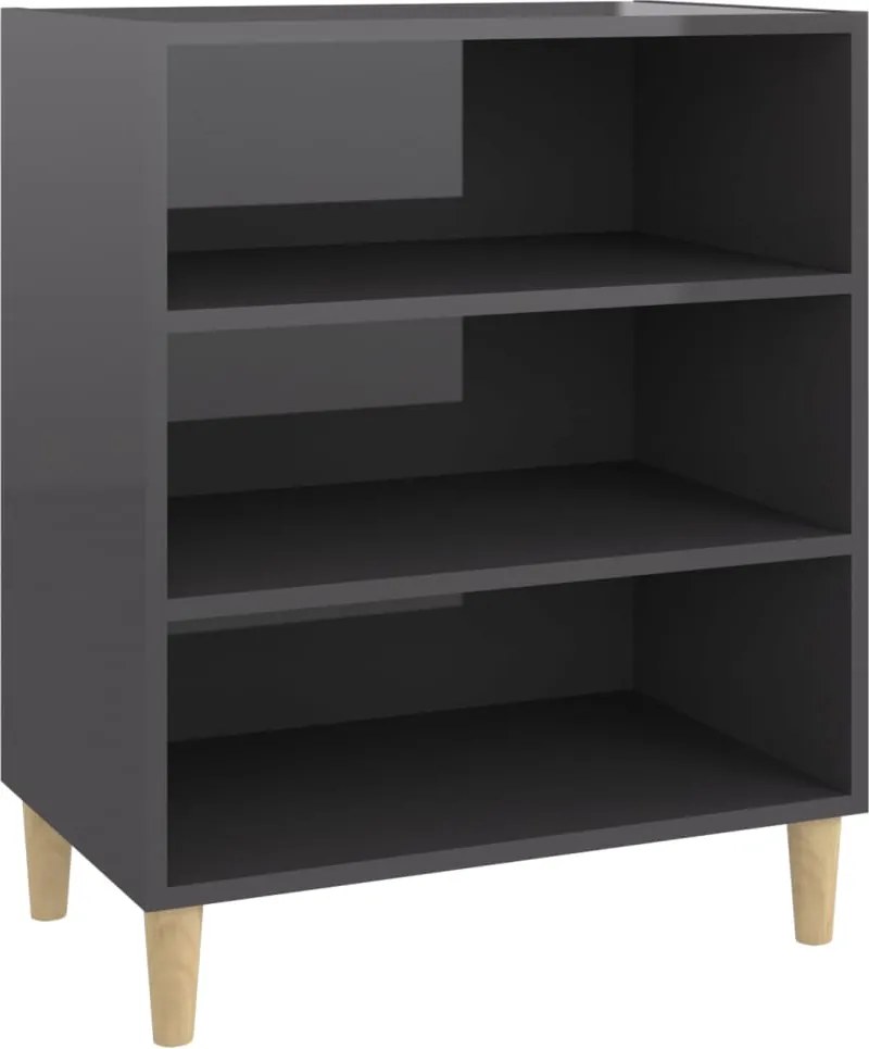 vidaXL Servantă, gri extra lucios, 57x35x70 cm, PAL