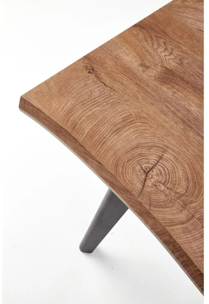 Masa de bucaterie Dickson, lemn natural/negru