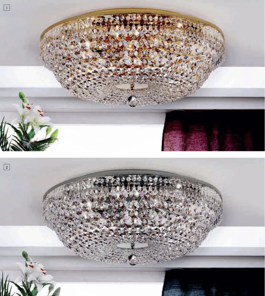 Lustra aplicata cristal Schöler design de lux Sheraton 65cm, chrome