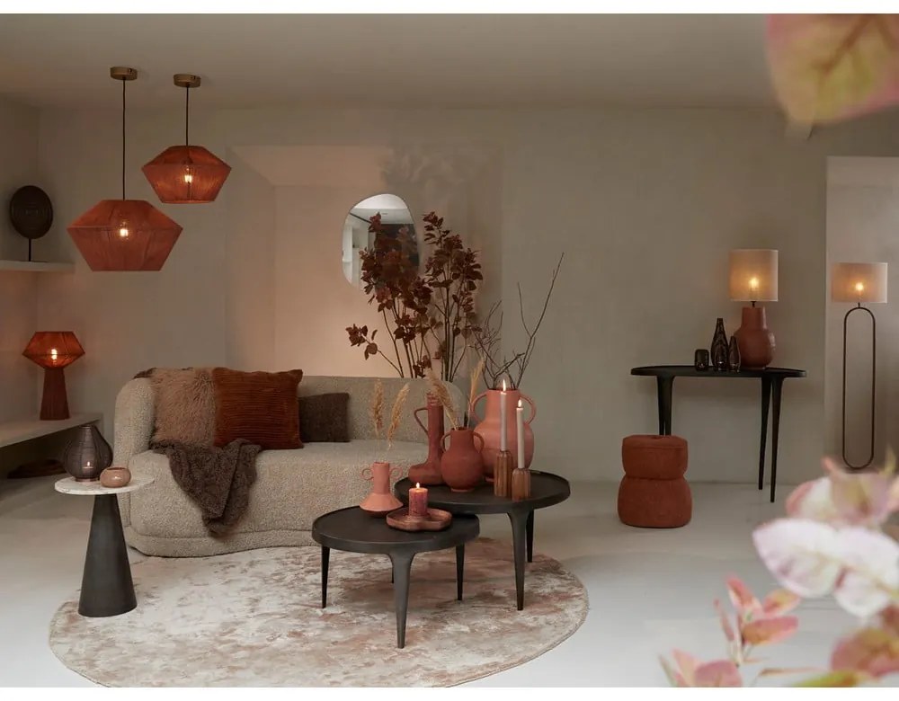 Măsuțe de cafea maro 2 buc. rotunde ø 75 cm Tobias – Light &amp; Living