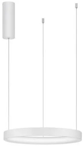 Lustra LED suspendata design modern circular PERRINE D-40cm alba
