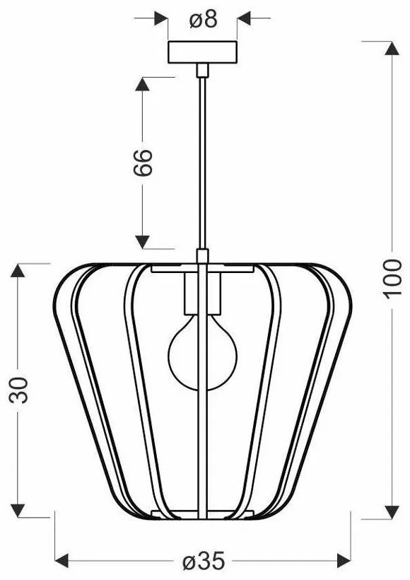 Lustră neagră din metal ø 35 cm Jonas – Candellux Lighting