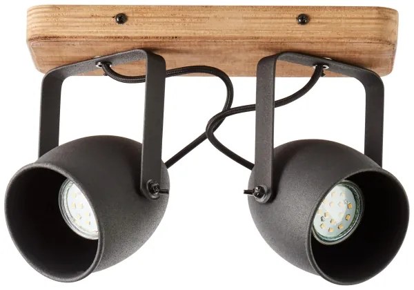 Brilliant - Spot dublu CROWTON, 2x GU10/6W/230V, finisaj din pin