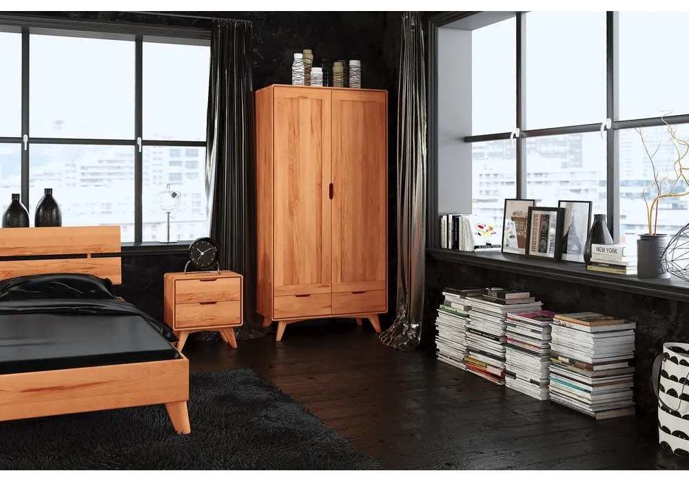 Dulap din lemn de fag 90x180 cm Greg - The Beds