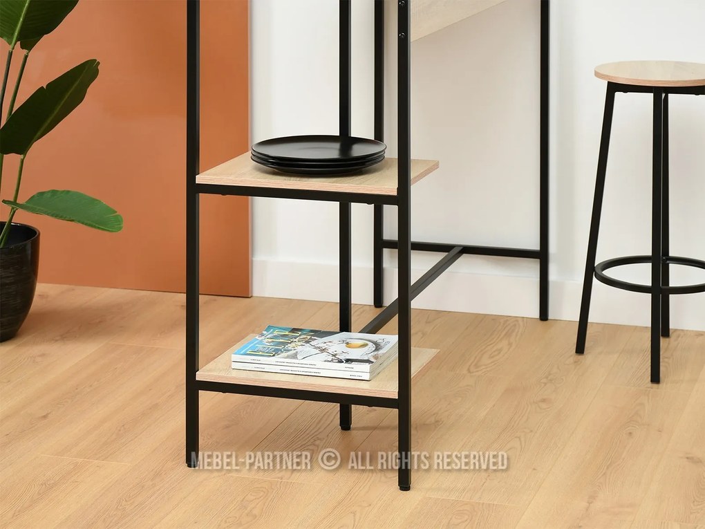 Set de bar Everet (sonoma + negru) (pentru 2 persoane). 1111871