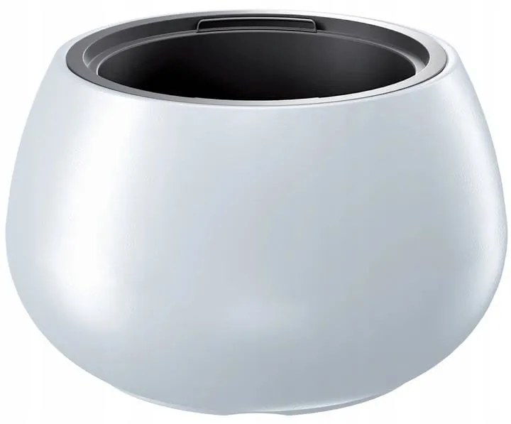 Ghiveci decorativ de flori, rotund, alb, 43.6x27 cm, Heos Bowl