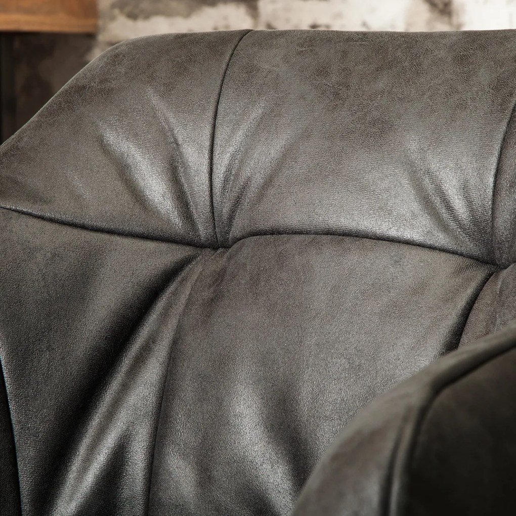 Scaun bar cu brate, elegant, Loft microfibra gri antic A-39081 VC