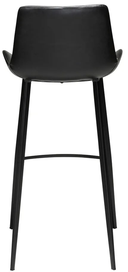 Scaun bar din piele ecologică DAN–FORM Denmark Hype, înălțime 102 cm, negru
