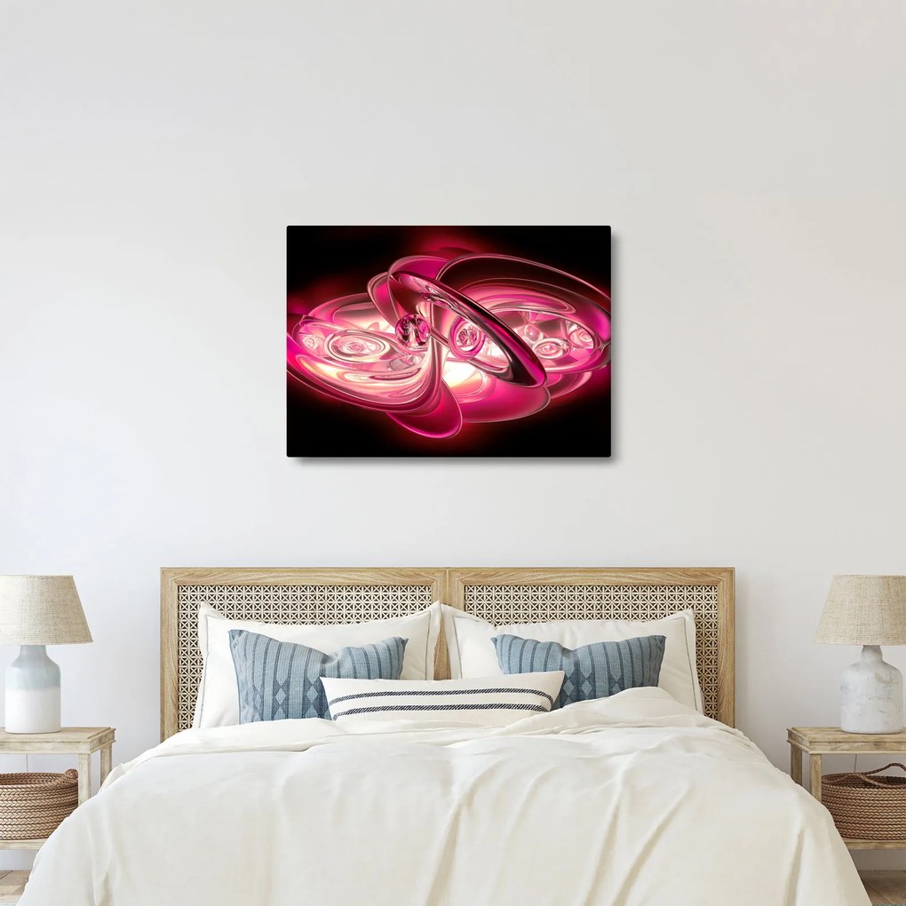 Tabloul cu fractali roz (70x50 cm)