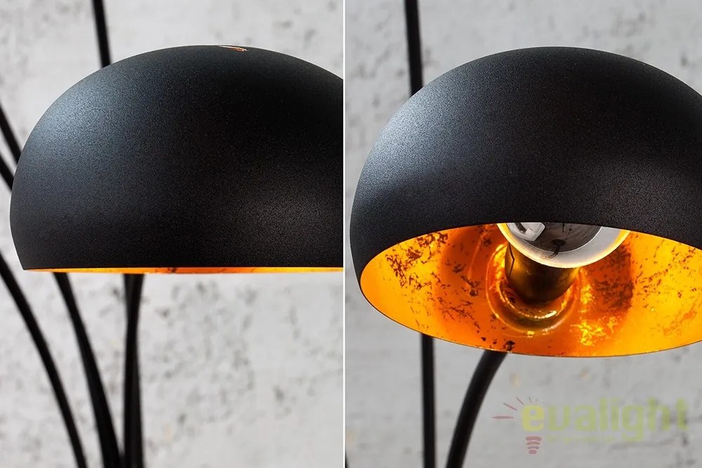 Lampadar / Lampa de podea Five Lights negru/ auriu A-22967 VC