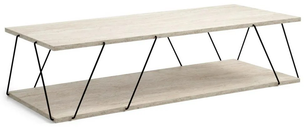 Măsuță de cafea Labranda Travertine and Black