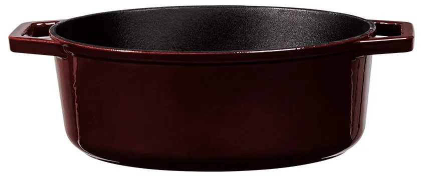 Oală ovală din fontă, 30 cm, 4.65 L Berlinger Haus BH 6499, Burgundy Roaster, ideală pentru friptură/pâine