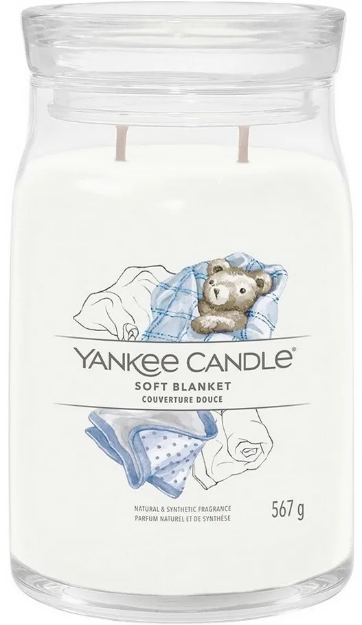 Lumânare parfumată mare Yankee Candle Signature Soft Blanket, 567 g, L