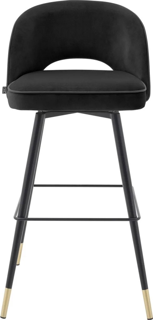 Set de 2 scaune de bar design modern Cliff, negru 114574 HZ