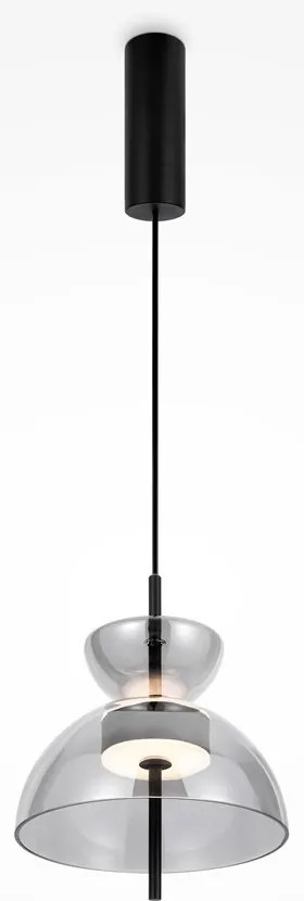 Lustra/Pendul LED design modern decorativ Bangkok 25cm, fumuriu