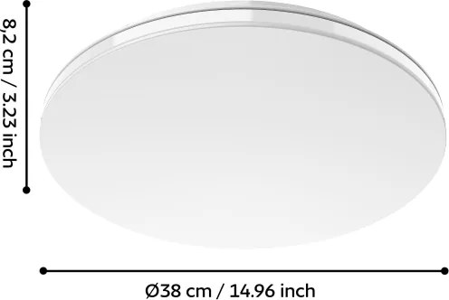 Eglo 300833 - Plafonieră LED RGBW reglabilă MALTIGNANO-Z LED/18,5W/230V Ø38 cm + telecomandă