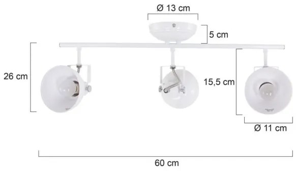 Spot GINA 3xE14/40W/230V alb Reality