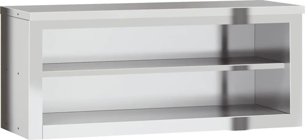 vidaXL Dulap bucătărie de perete cu raft, oțel inoxidabil