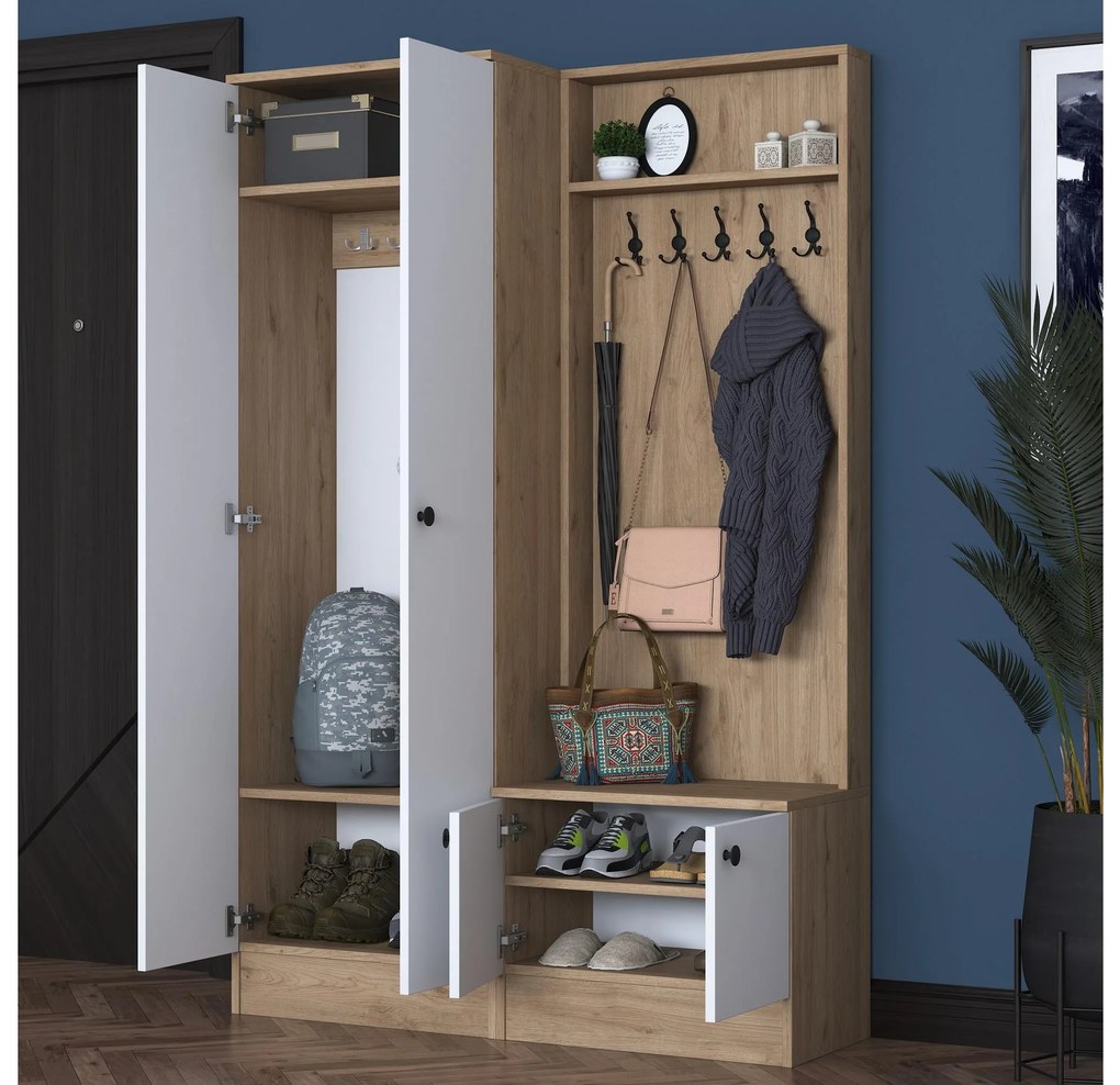 Mobilier Hol Bivake 2 (alb + Nuc) . 1093973