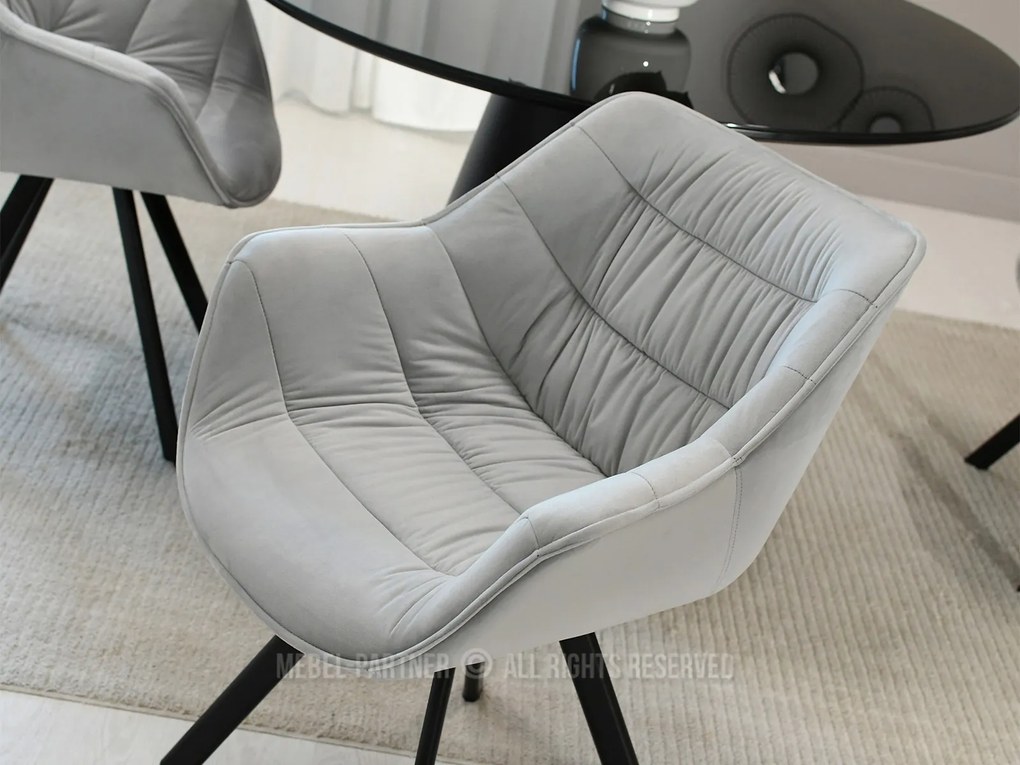 Scaun Nina (svetlogri + negru). Promo -13%. 1111201