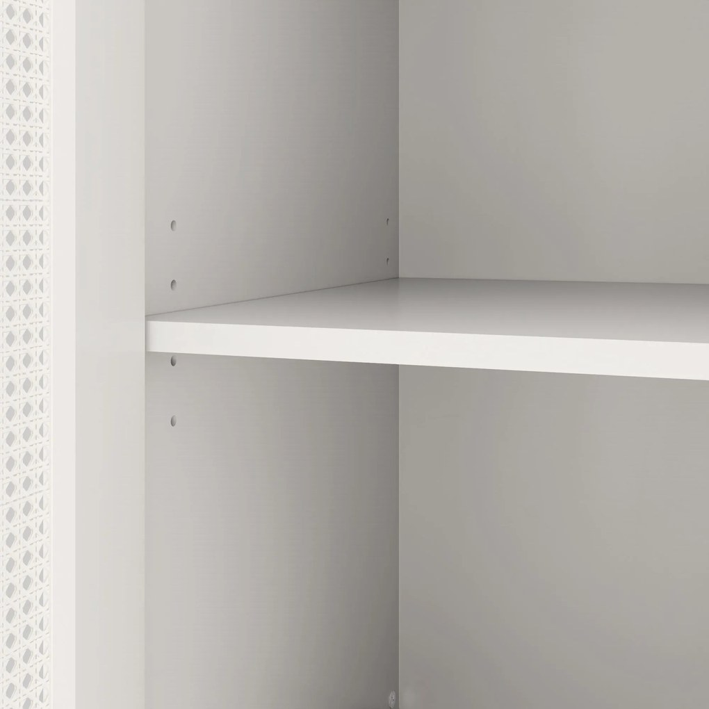 Bufet de sufragerie din ratan cu sertare, Alb | Aosom Romania