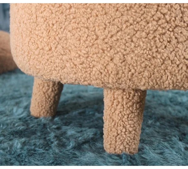 Fotoliu pentru copii PIXI, Ø 46 cm, maro