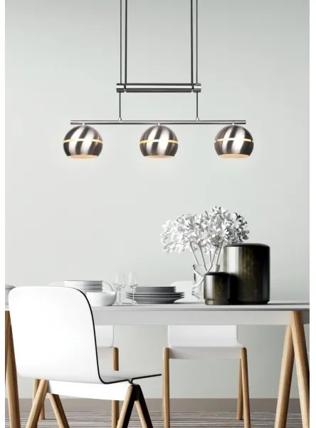 Lustră pe cablu FLETCHER 3xE14/40W/230V crom mat Trio