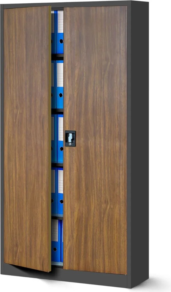 Dulap metalic Jan antracit-nuc (90x185 cm)