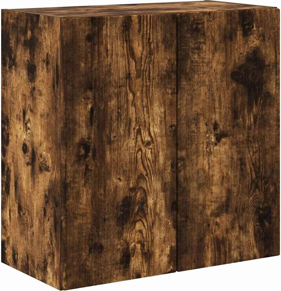 vidaXL Dulap TV de perete Pe perete Stejar fumuriu 59,5 x 31 x 60 cm