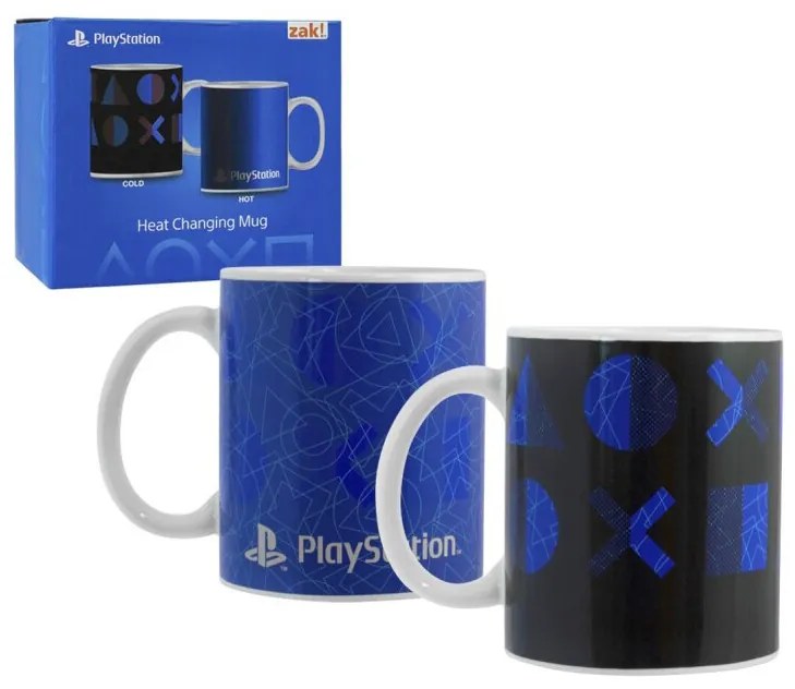 PlayStation cană din porțelan care schimbă căldura 325 ml în cutie de cadou