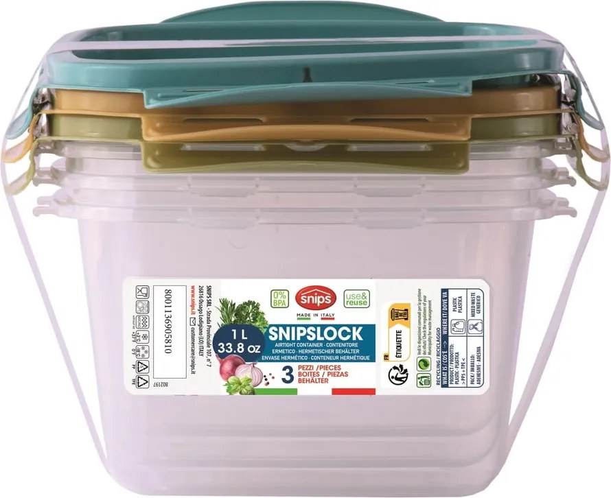 Caserole pentru alimente 3 buc. Snipslock – Snips