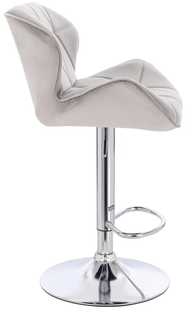 HR111W Scaun Gray Velur Bază Cromata