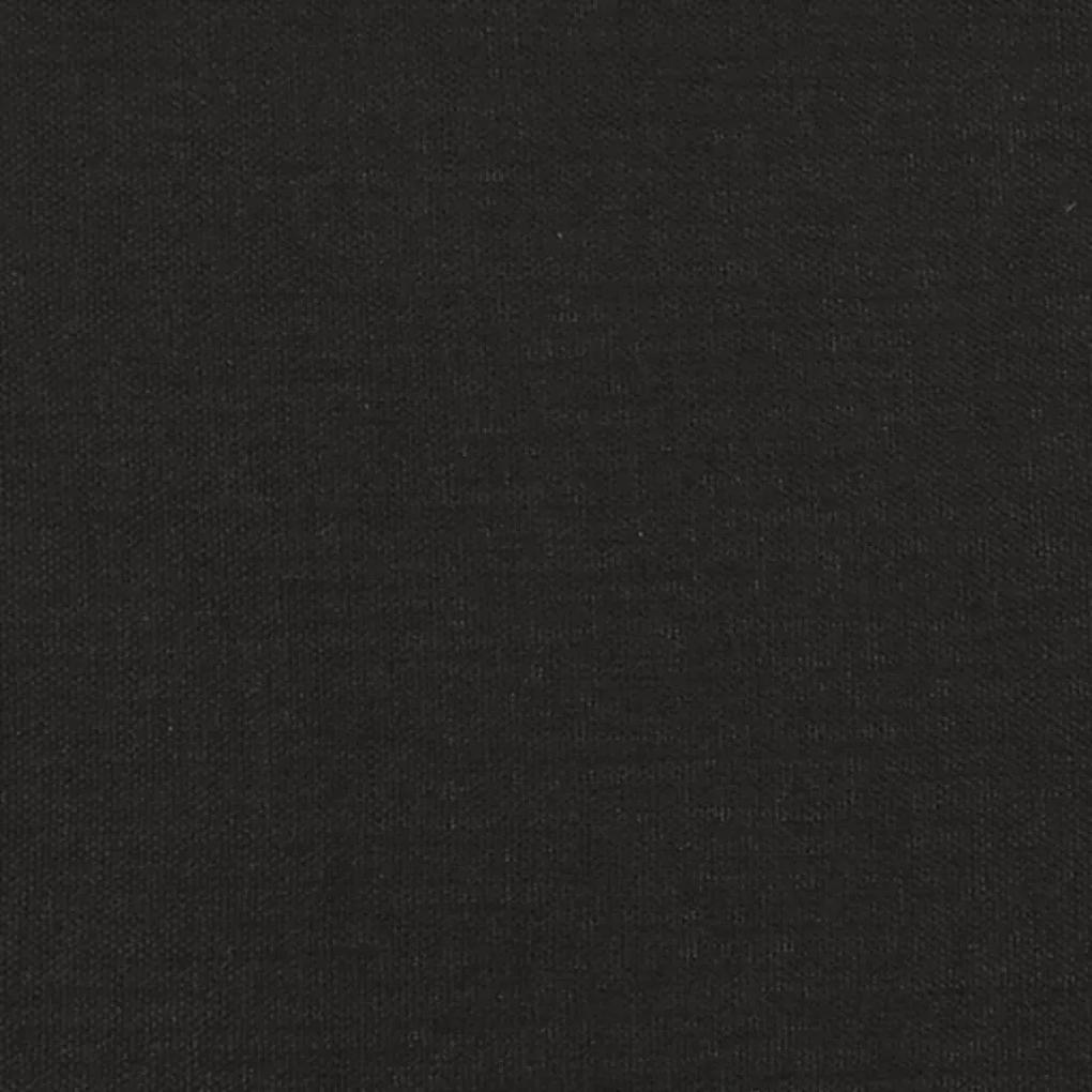 Scaun de relaxare cu taburet, negru, textil Negru