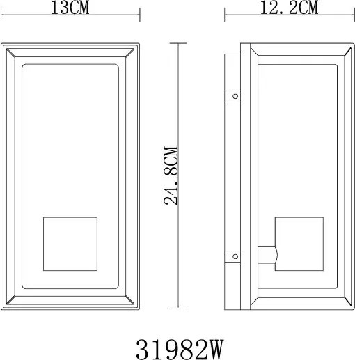 Aplica de perete exterior IP44 LOGANA alba