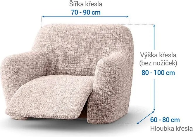 Gaico Huse cu două elastice GRAFITI NOU bej fotoliu de relaxare (l. 70 - 90 cm)
