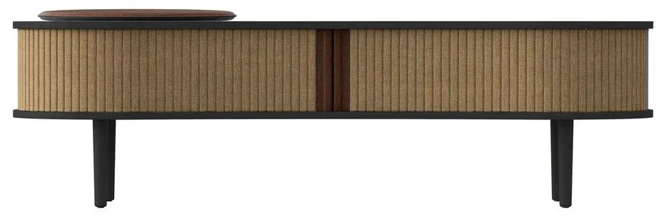 Masă TV maro/maro deschis cu aspect de lemn de stejar 140x40 cm Audacious – UMAGE