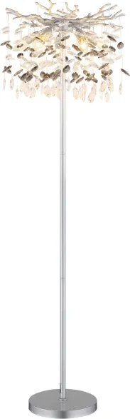 Globo 64138SS - Lampă de podea QUEENA 5xE14/40W/230V argintie
