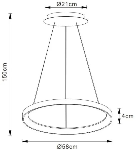 Lustră LED dimabilă pe cablu Lucide 46403/48/02 VIDAL LED/48W/230V