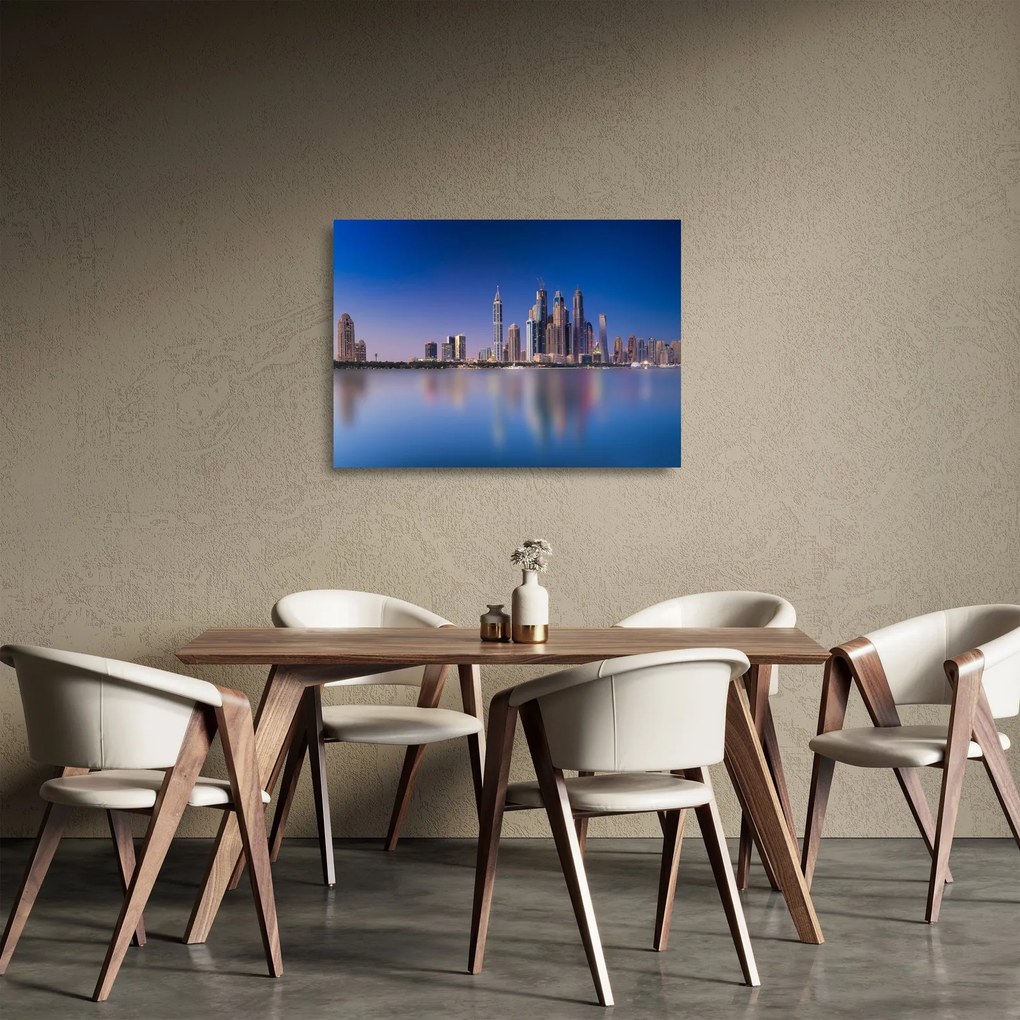 Tablou pe sticlă cu zgârie norii (70x50 cm)