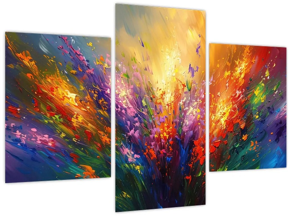 Tablou - Abstracție de flori (90x60 cm)