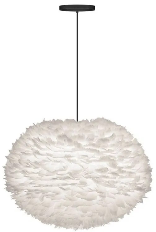 Abajur modern cu pene de gasca EOS alb, 65cm