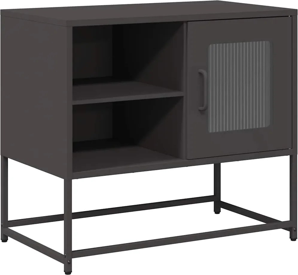 vidaXL Dulap TV, negru, 68x39x60,5 cm, oțel