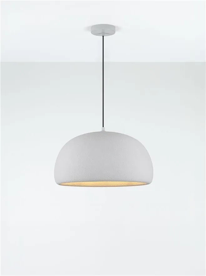 Lustra suspendata cu textura granulata Davo 50cm, gri piatra